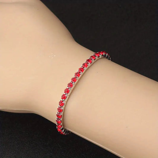 Silver Ruby Tennis Bracelet