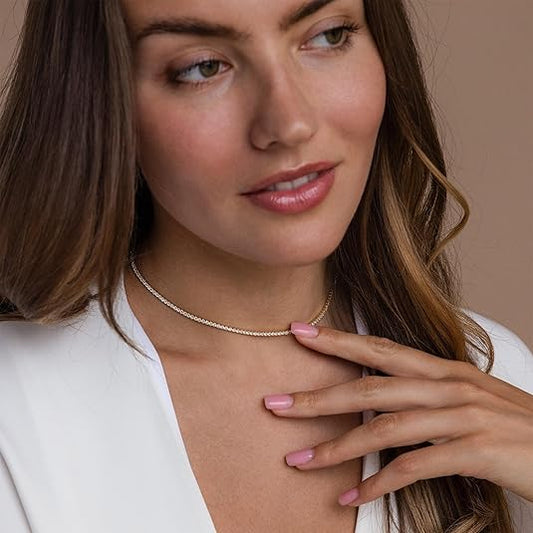 Tennis Necklace | Gold