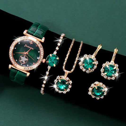 Verdantra Timecourt Jewelry Set | Gold