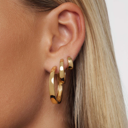 Gia Statement Hoops | Gold