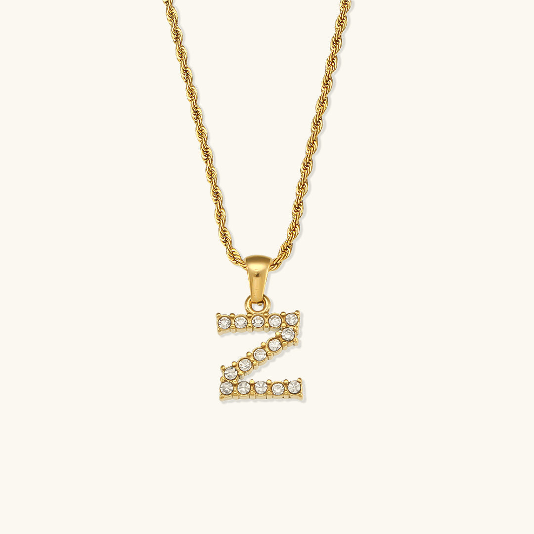 Maeve Initial Letter Diamond Necklace