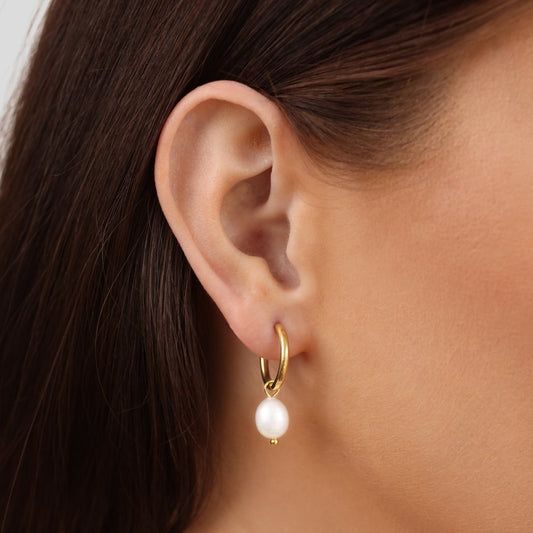 The Classic Pearl Hoops