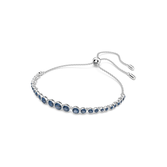 Round-Cut Sapphire Tennis Bracelet | White Gold