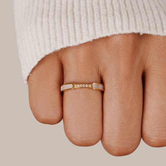 Gold Inlay Band Ring