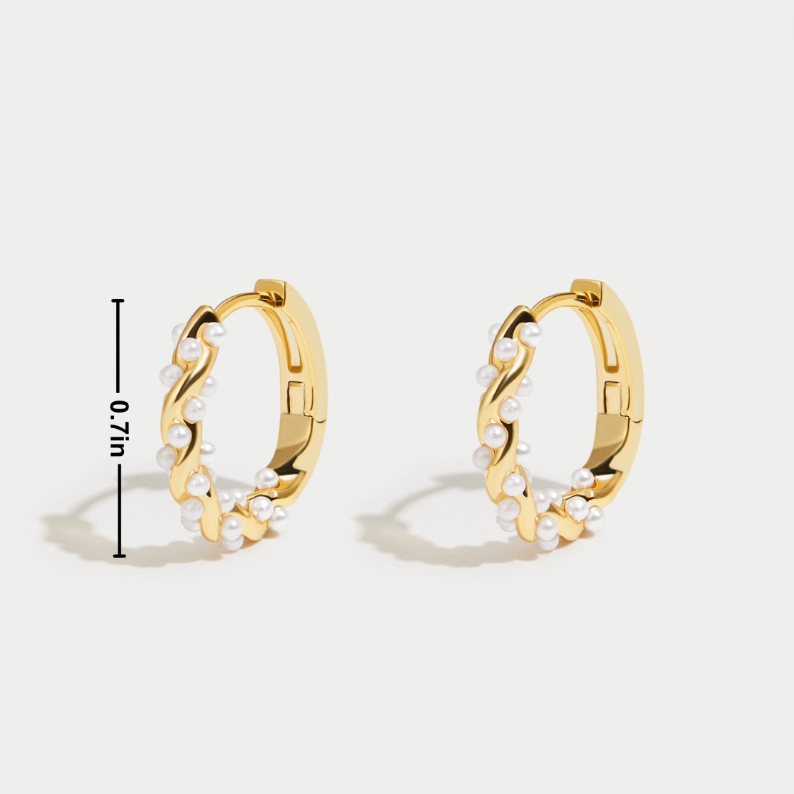 Twirled Pearl Hoops