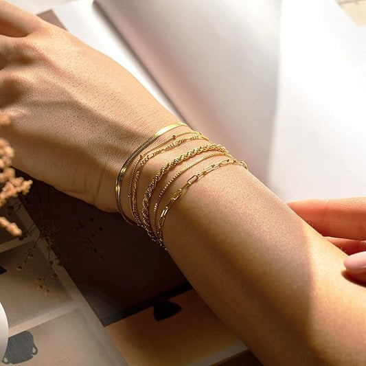 Isabella Vernetta Bracelet Set | Gold