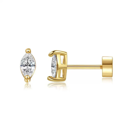 Pear-Cut Studs | Gold