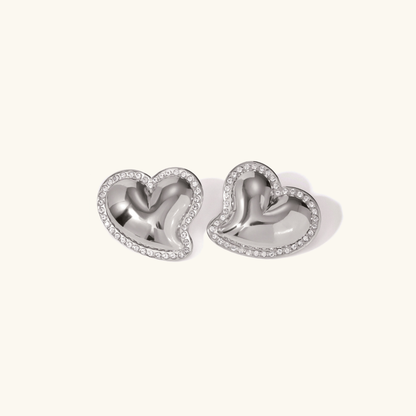 Holly Heart Earrings
