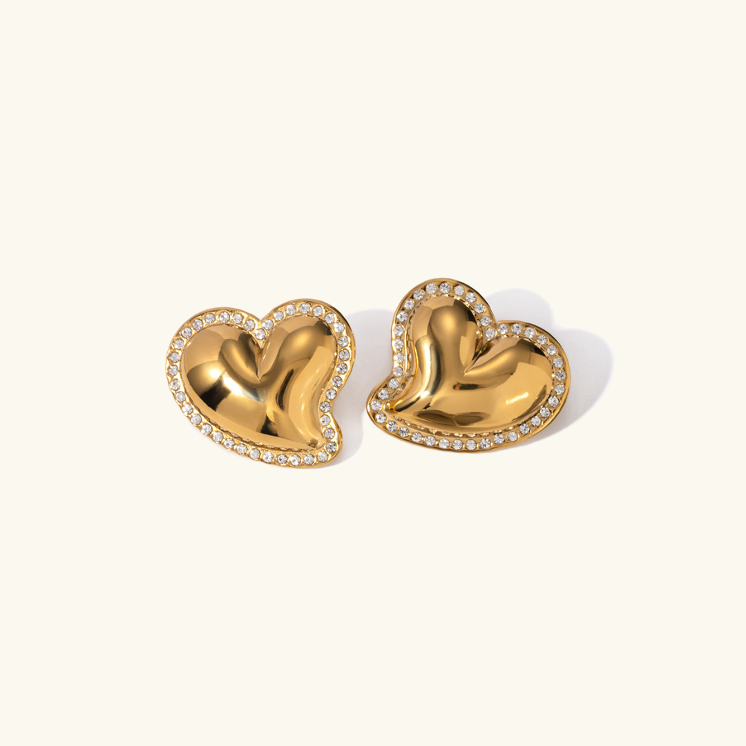 Holly Heart Earrings