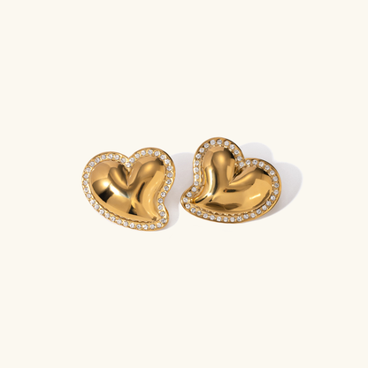 Holly Heart Earrings