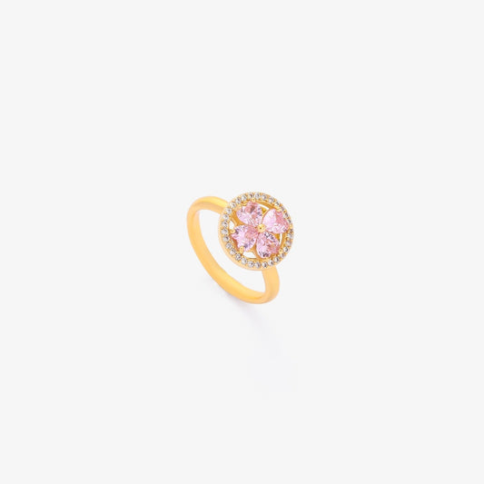 Rose Heart Bloom Spinner Ring | Gold