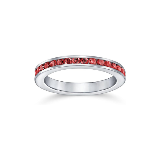 Ruby Eternity Band Ring | White Gold