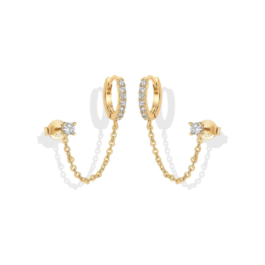 Adella Chain Earrings | Gold